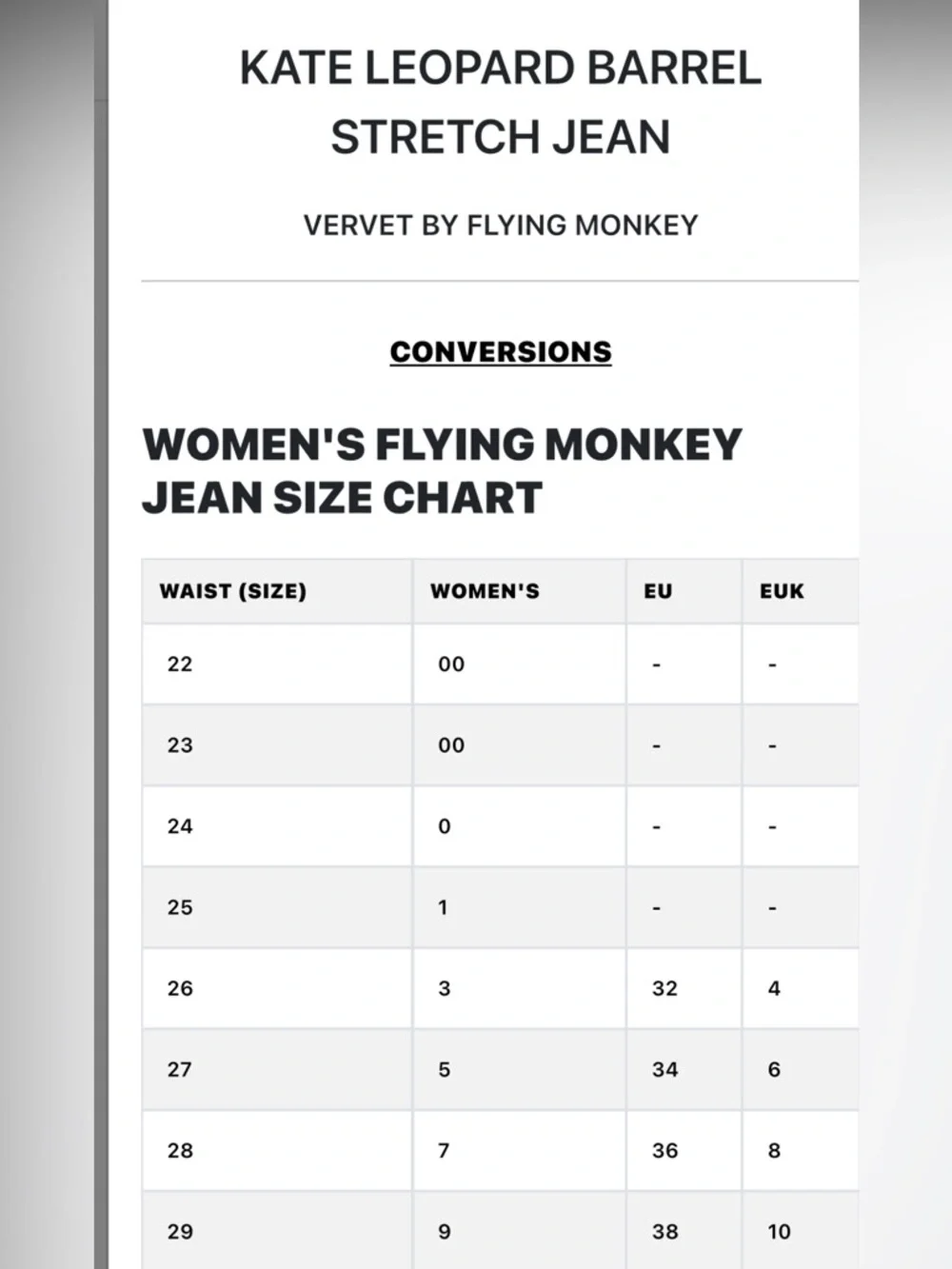 Vervet Kate  Leopard Print Barrel Leg Jeans animal size 26 NWT high rise - Picture 10 of 12